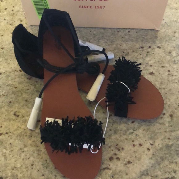 Mossimo Supply Co. Shoes - Black ankle tie Sandals- BRAND NEW! Mossimo Supply Co. Shoes - Black ankle tie Sandals- BRAND NEW!